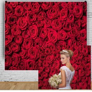 10x8ft Red Rose Backdrop Flowers Rose Wall Background Valentines Day Backdrop